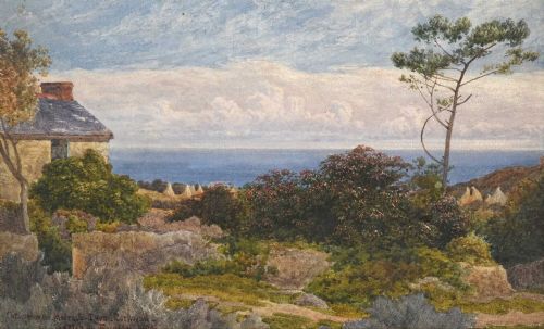 fig 1. Cottage on the Moors St. Ives Cornwall Watercolour Painting Tom Dudley