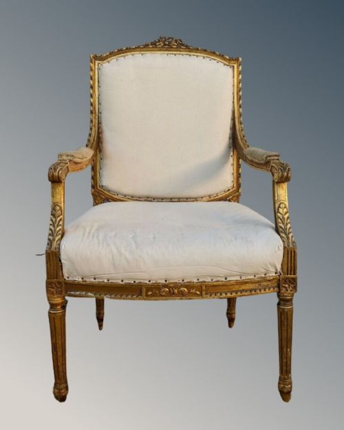 Antique French Fauteuil Armchair