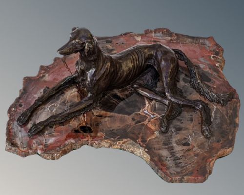 19th Century French Bronze Saluki Hound
