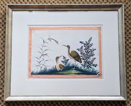 fig 1. Antique Chinese Paintings Of Birds Set of 4