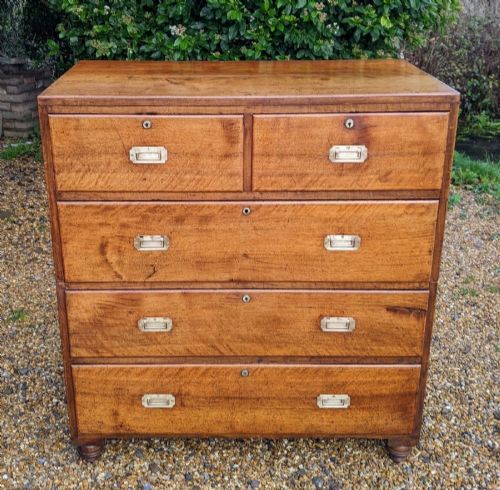 fig 1. 19th Century Military Campaign Chest of Drawers