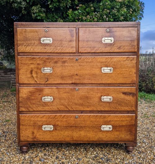 19th Century Military Campaign Chest of Drawers