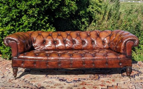Stunning Victorian Chesterfield Leather Sofa