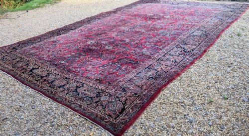 Stunning Antique Mohajeran Saroukh Carpet Large Room Size