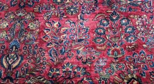 fig 1. Stunning Antique Mohajeran Saroukh Carpet Large Room Size