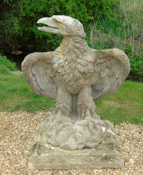 fig 1. Fine Pair Of American Stone Eagles 19th Century By Austin & Seeley
