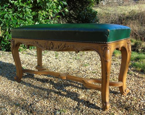 Victorian Oak Duet Stool Window Seat