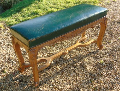 fig 1. Victorian Oak Duet Stool Window Seat