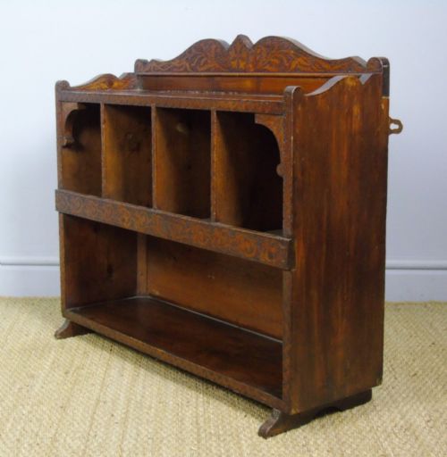 Charming Antique Carved Cabinet Shelves