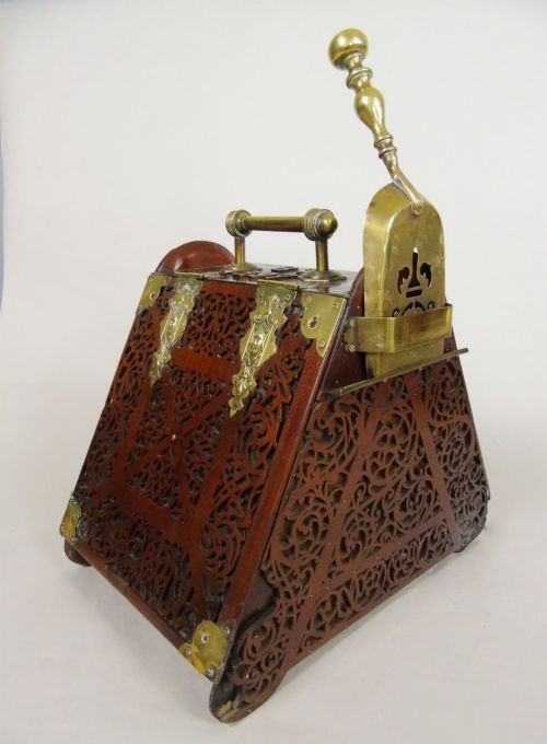 Rare Victorian Fretwork Coal Box