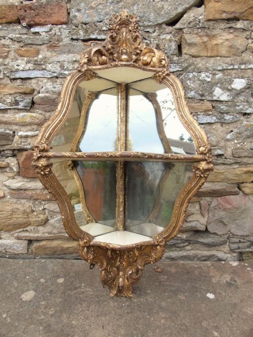 Antique Rococo Mirror Corner Bracket