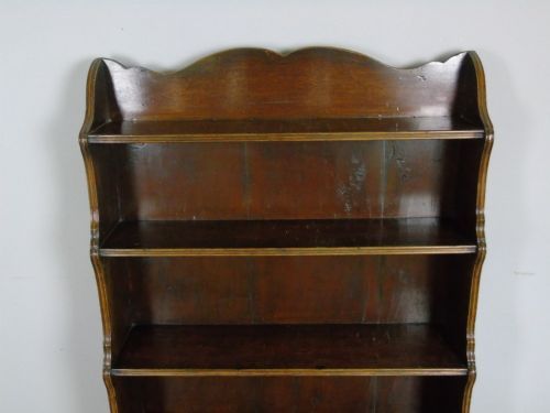 fig 1. Antique Mahogany Waterfall Bookcase Cabinet