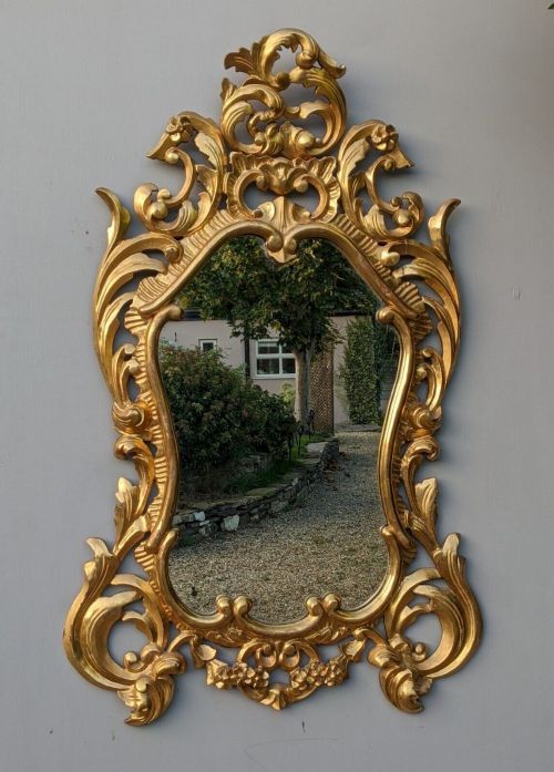 Good 19th Century Water Gilded Rococo Mirror 