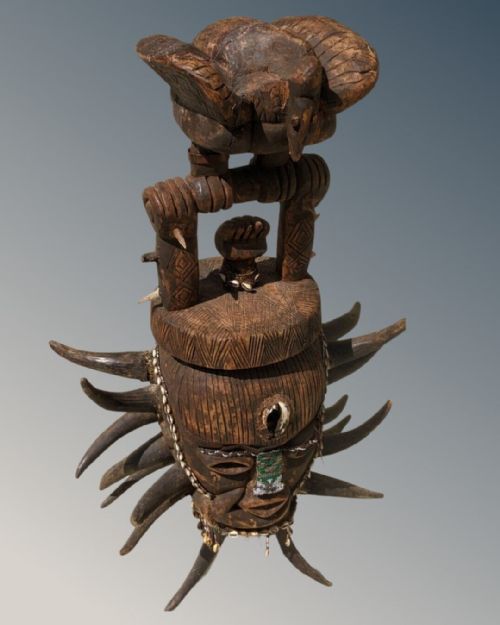 fig 1. Incredible Senufo Kpelie Ancestor Mask Ivory Coast