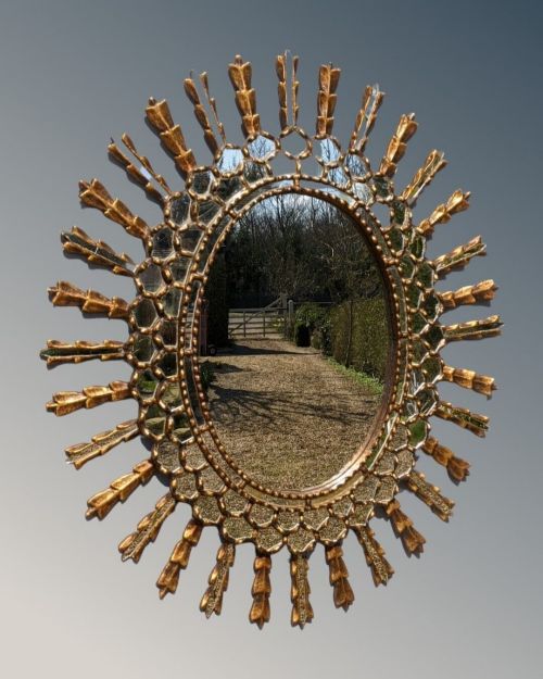Stunning Venetian Antique Sunburst Mirror
