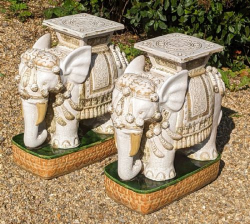 fig 1. Pair of Chinese Elephant Form Garden Seats