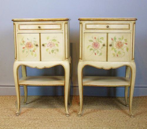Pretty Pair of French Bedside Cabinets