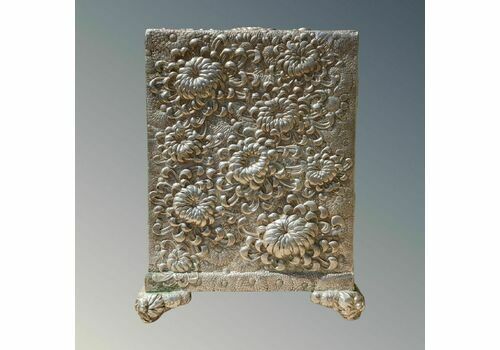fig 1. Silver Metal Chinese Dragon Jewellery Cabinet 