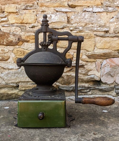 Large Antique Peugeot Freres Coffee Grinder