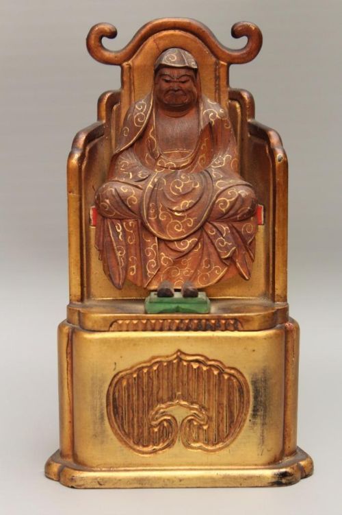 Japanese Meiji Lacquered & Gilded Buddha Shrine