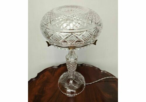 Good Early 20th Century Cut Crystal Table Lamp