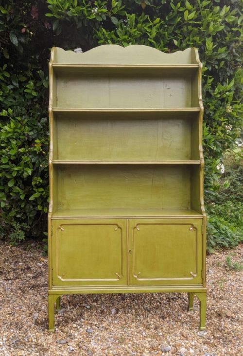 fig 1. Antique Painted Waterfall Bookcase