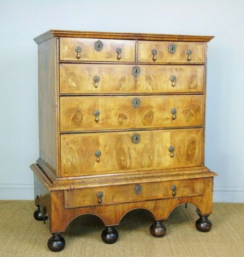 George I Walnut Chest on Stand 