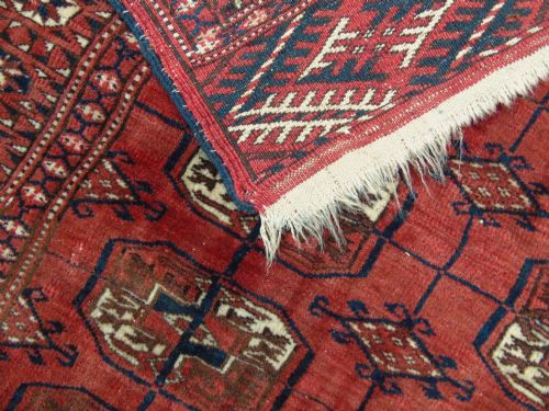GOOD ANTIQUE TEKKE TURKMAN CARPET RUG - ADDITIONAL PHOTO 2