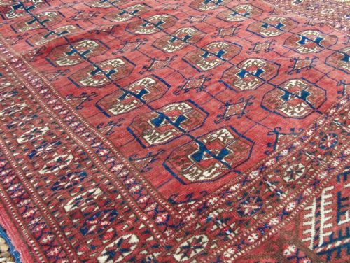 GOOD ANTIQUE TEKKE TURKMAN CARPET RUG - ADDITIONAL PHOTO 3