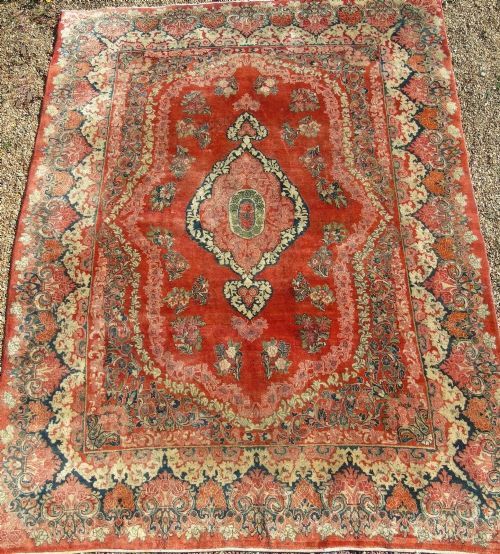 Good Antique Saroukh Carpet 355 cms x 268 cms 