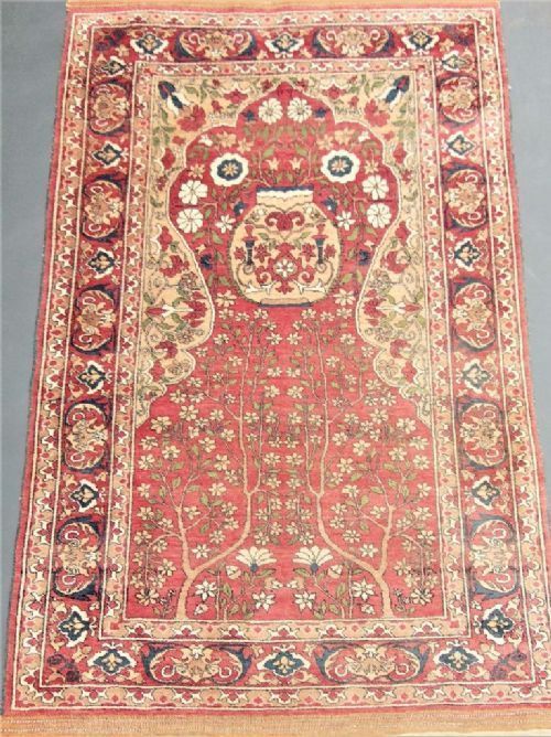 Fine Antique Turkman Silk Rug / Carpet