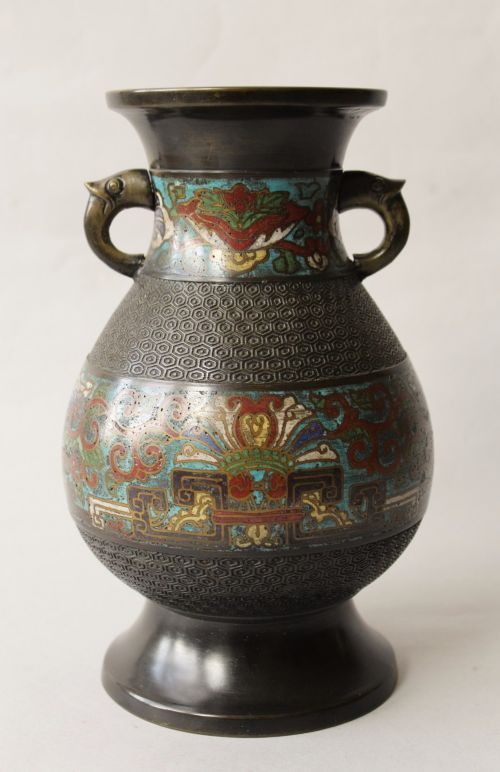 Good Chinese Qing Period Provincial Cloisonne Vase