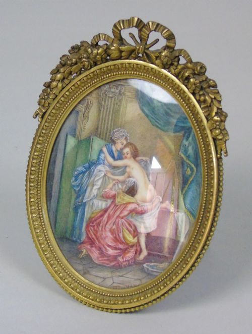 fig 2. Beautiful Miniature Painting Bathtime After Boucher