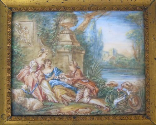 fig 2. Romantic 19th Century Miniature Painting after Boucher