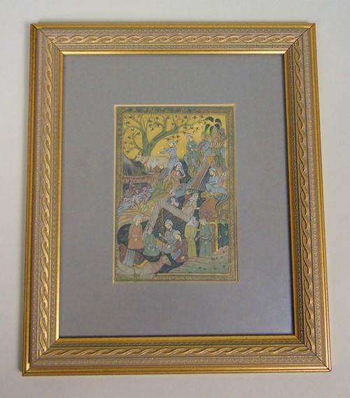 Fine 19th Century Mughal Indian Painting on Silk
