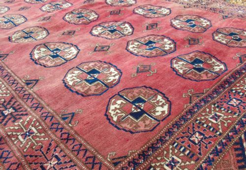 ANTIQUE TEKKE TURKMAN CARPET - ADDITIONAL PHOTO 4