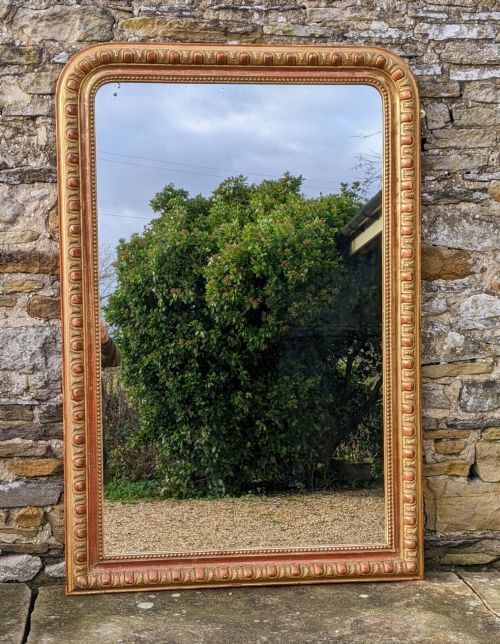 Good Arched Antique French Gilt Mirror
