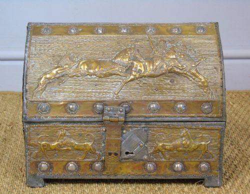 Antique Persian Casket Box 19th Century