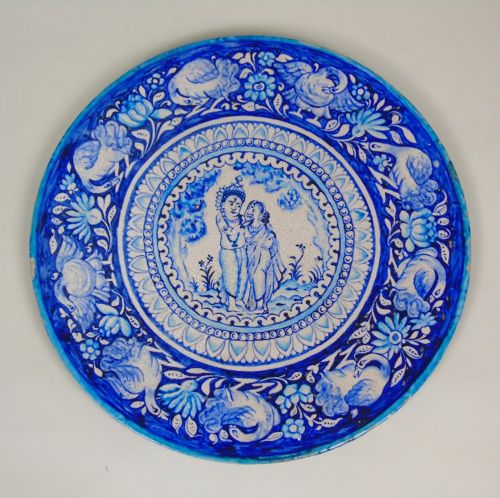 Large Blue & White Persian Charger