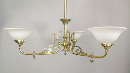 Large Elegant Antique Solid Brass Chandelier Aesthetic Period