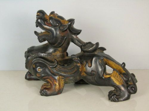 19th Century Chinese Bronze Figure Of A Kylin Ming Style