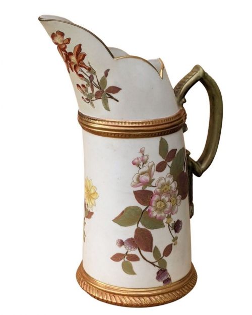 Antique Royal Worcester Blush Tusk Jug