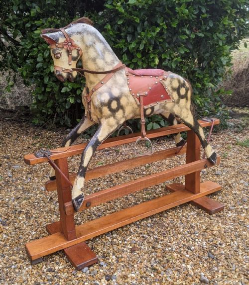 Antique Dapple Grey Rocking Horse