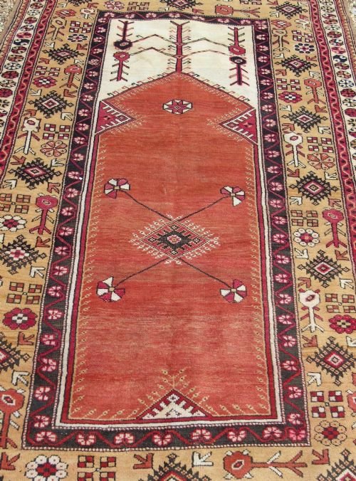 ANTIQUE MELAS PRAYER RUG - ADDITIONAL PHOTO 1