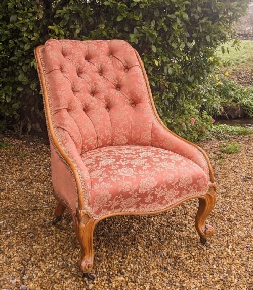 Antique Walnut Upholstered Chair
