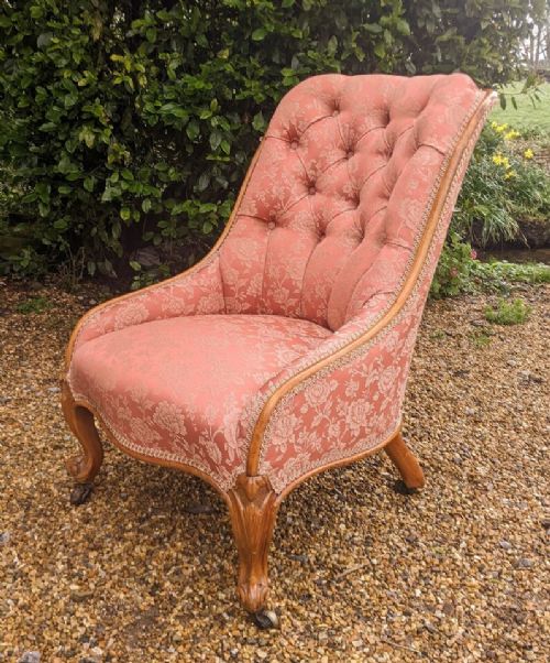 fig 1. Antique Walnut Upholstered Chair