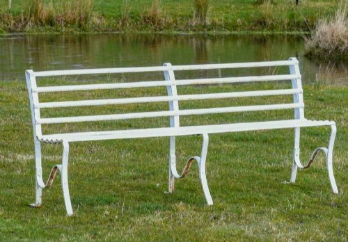 ELEGANT REGENCY IRON GARDEN BENCH CIRCA 1820