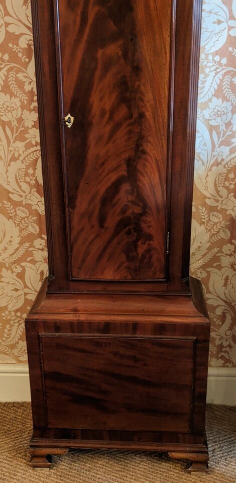 fig 1. Antique Mahogany Longcase Clock C. Gowland Sunderland