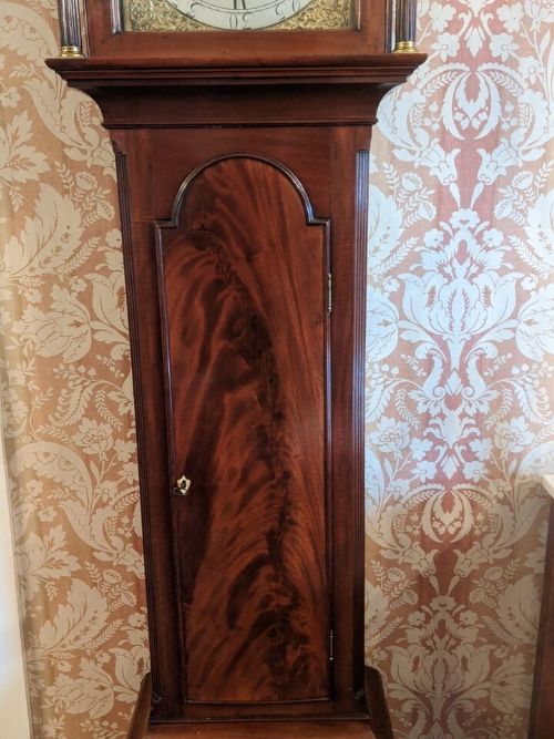 fig 2. Antique Mahogany Longcase Clock C. Gowland Sunderland