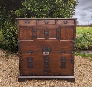 fig 1. Good Early 20th Century Chinese Tansu Cabinet Chest